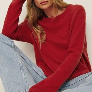 Reformation Cashmere Boyfriend Sweater - Sundried Tomato